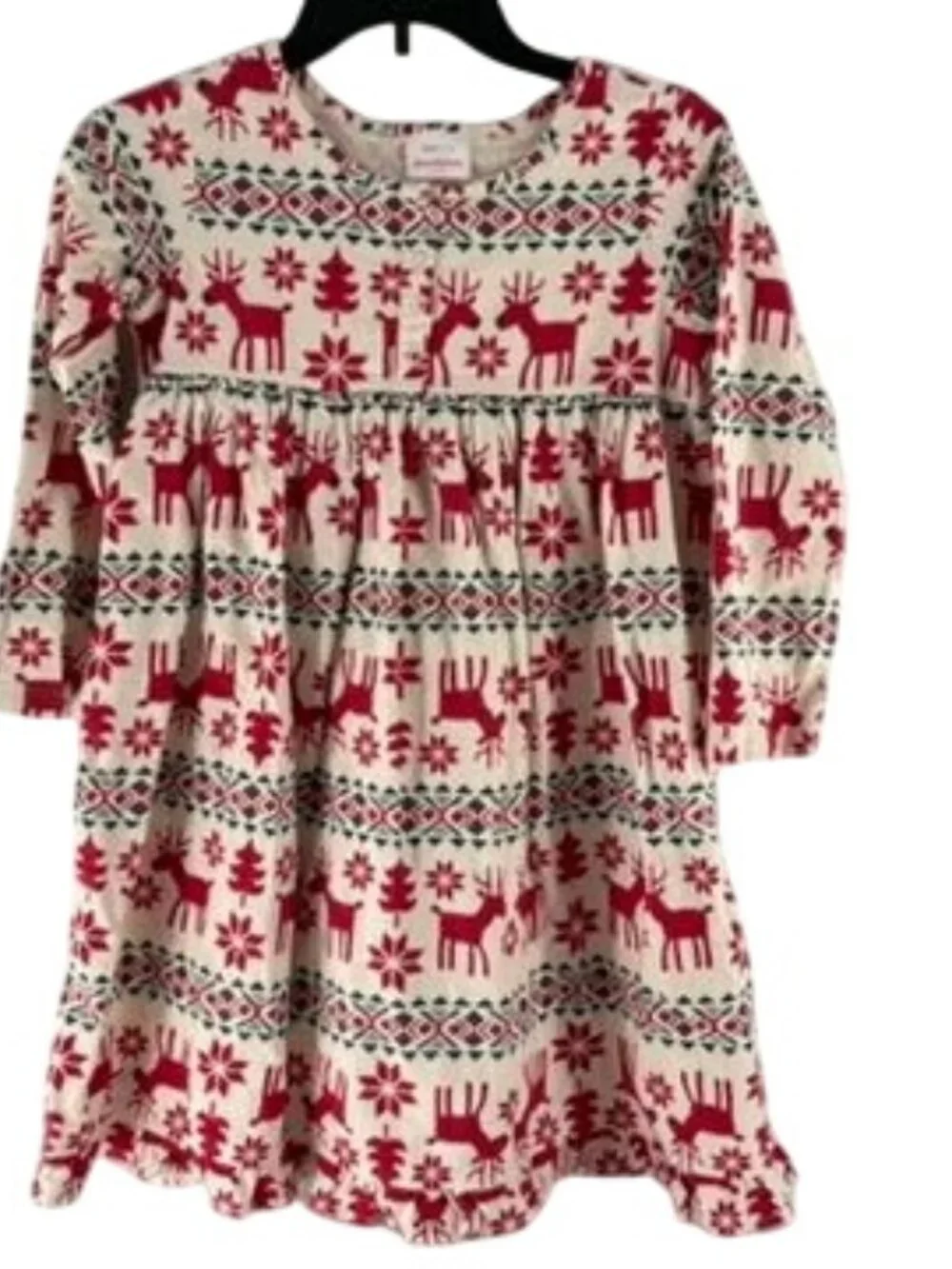 Hanna Andersson Girls 10 Christmas Pajamas Nordic Reindeer Print